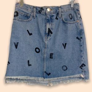 NWOT Current/Elliot Denim LOVE Skirt: Size 29